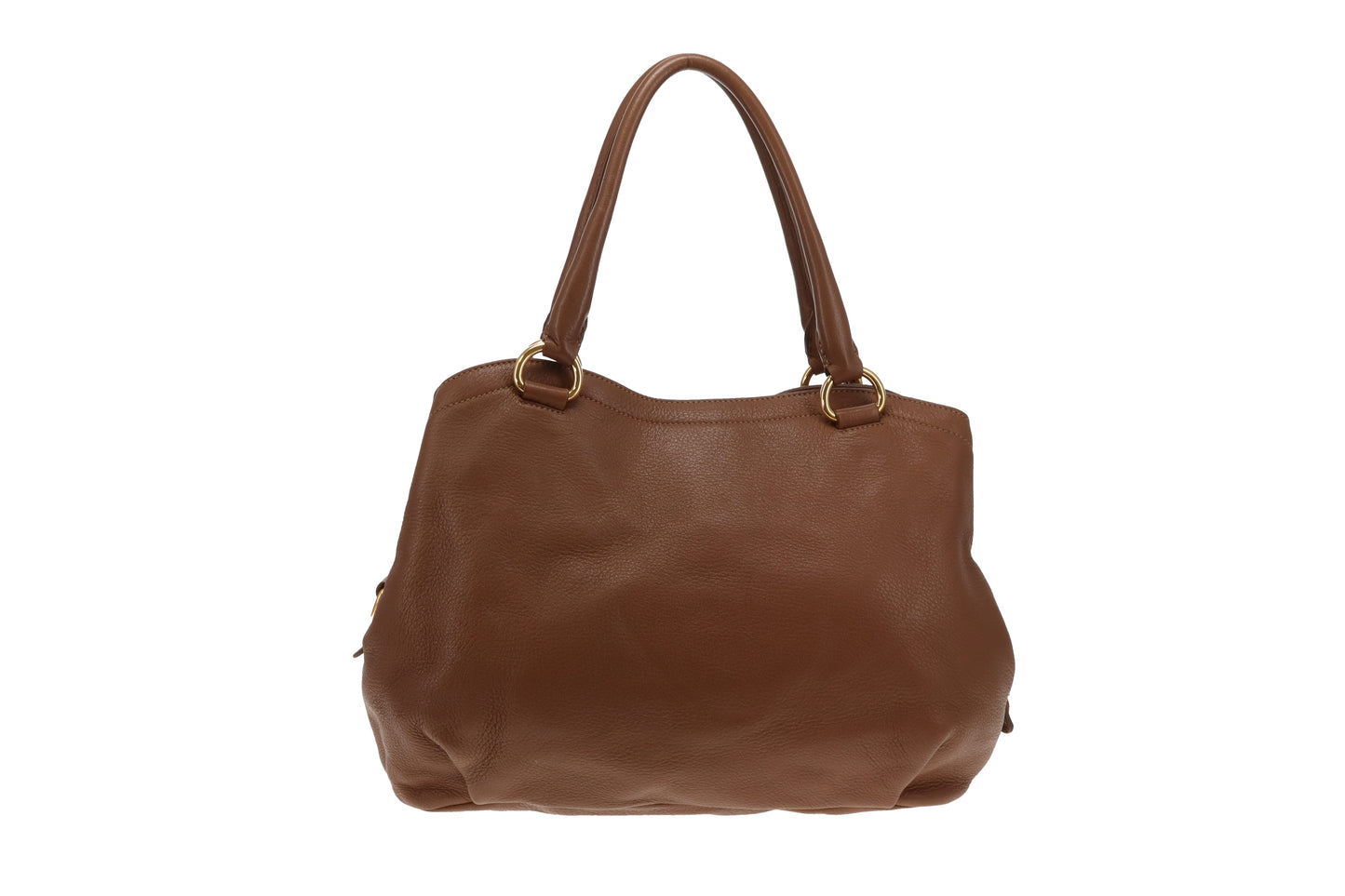 Prada Shoulder Bag Dual Zip Tan GHW