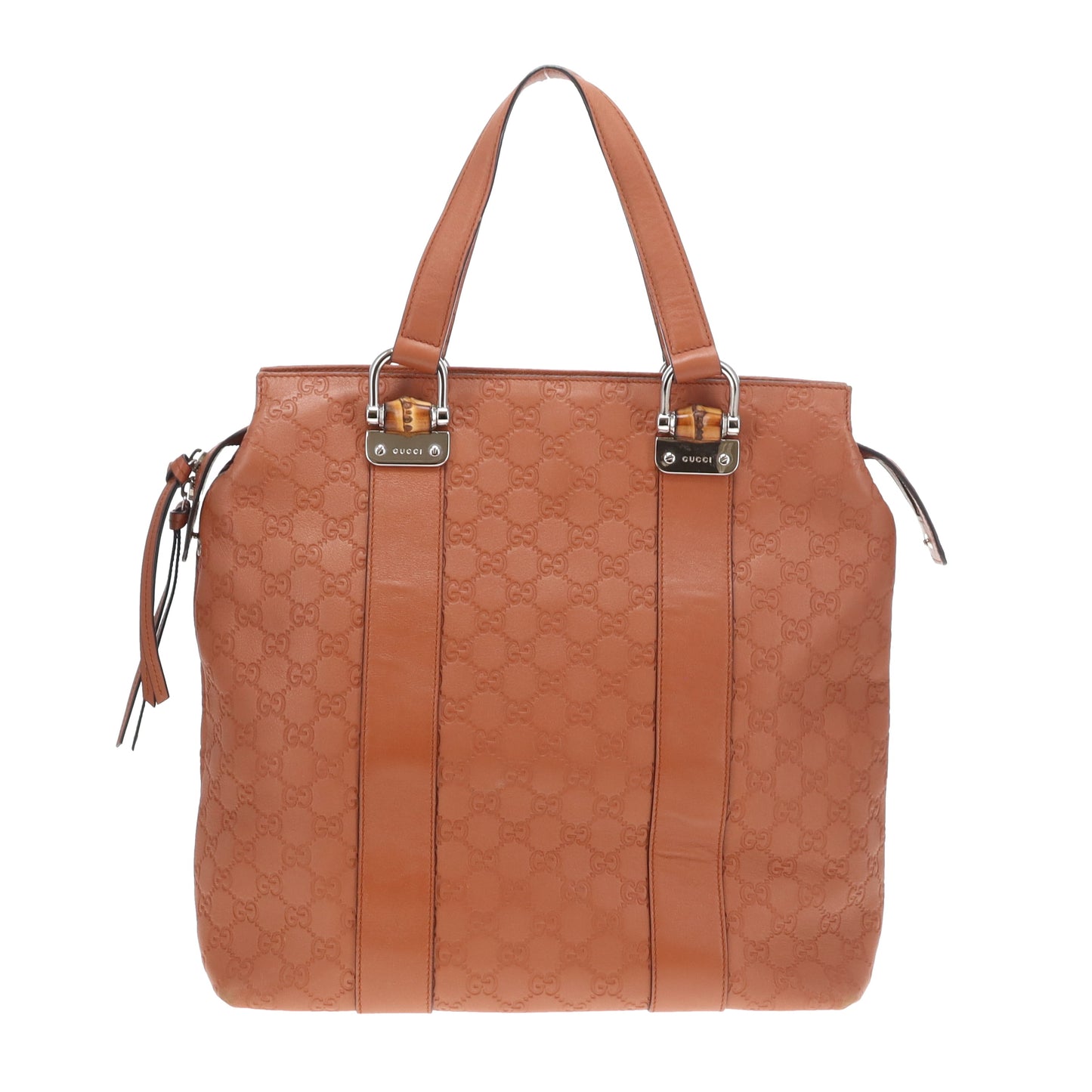 Gucci Tender Bamboo Bar ToteTan Guccissima