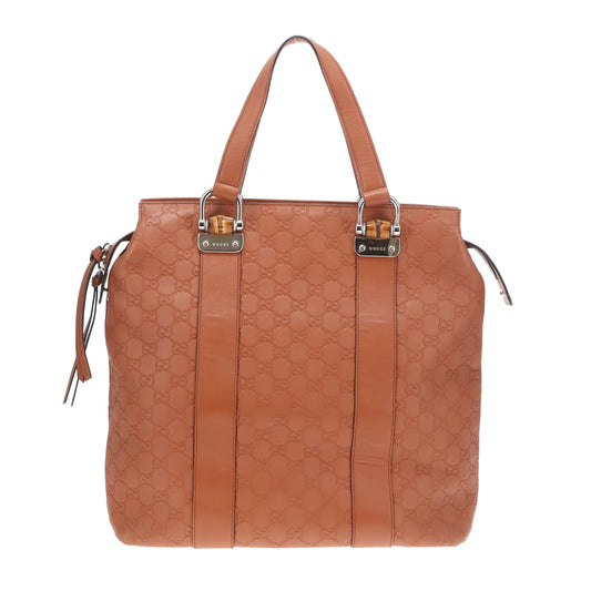 Gucci Tender Bamboo Bar ToteTan Guccissima