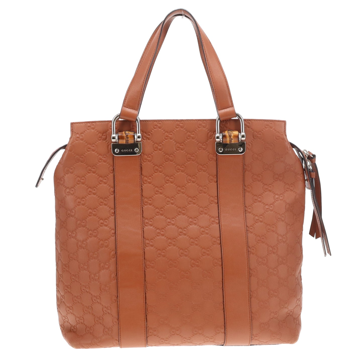 Gucci Tender Bamboo Bar ToteTan Guccissima