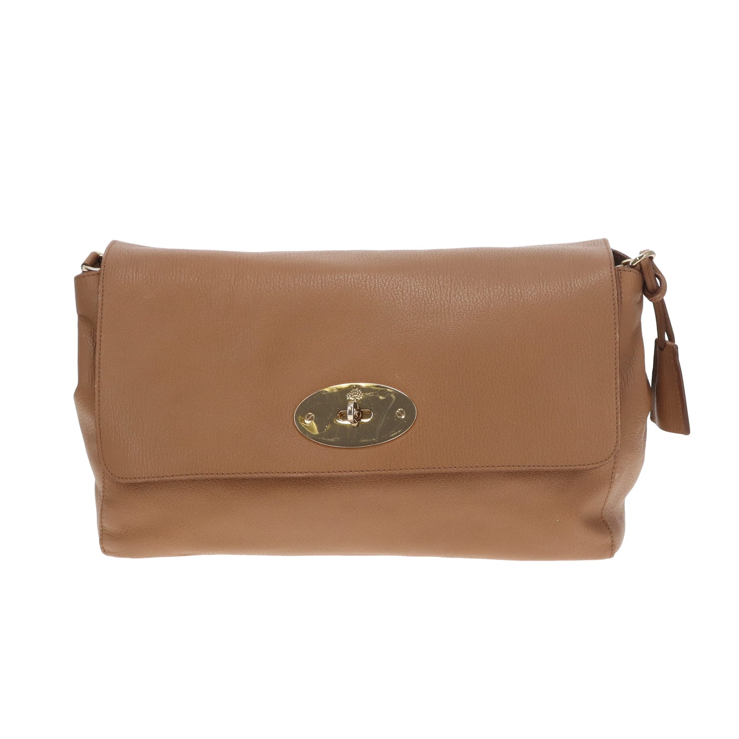 Mulberry Lily Large Deer Brown Grainy Print Leather GHW