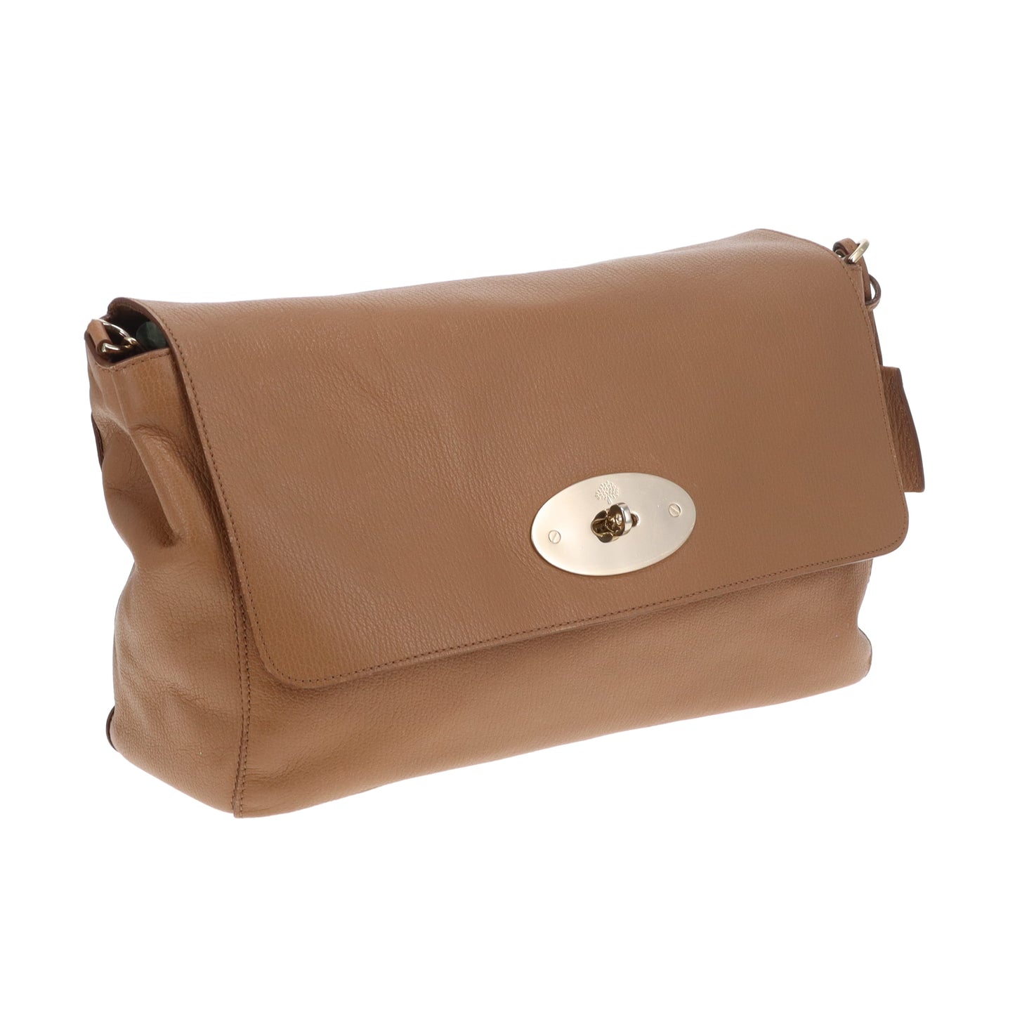 Mulberry Lily Large Deer Brown Grainy Print Leather GHW