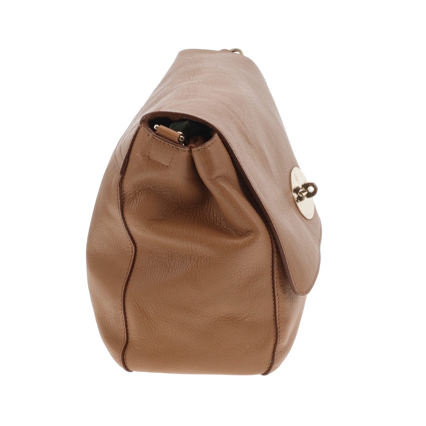 Mulberry Lily Large Deer Brown Grainy Print Leather GHW