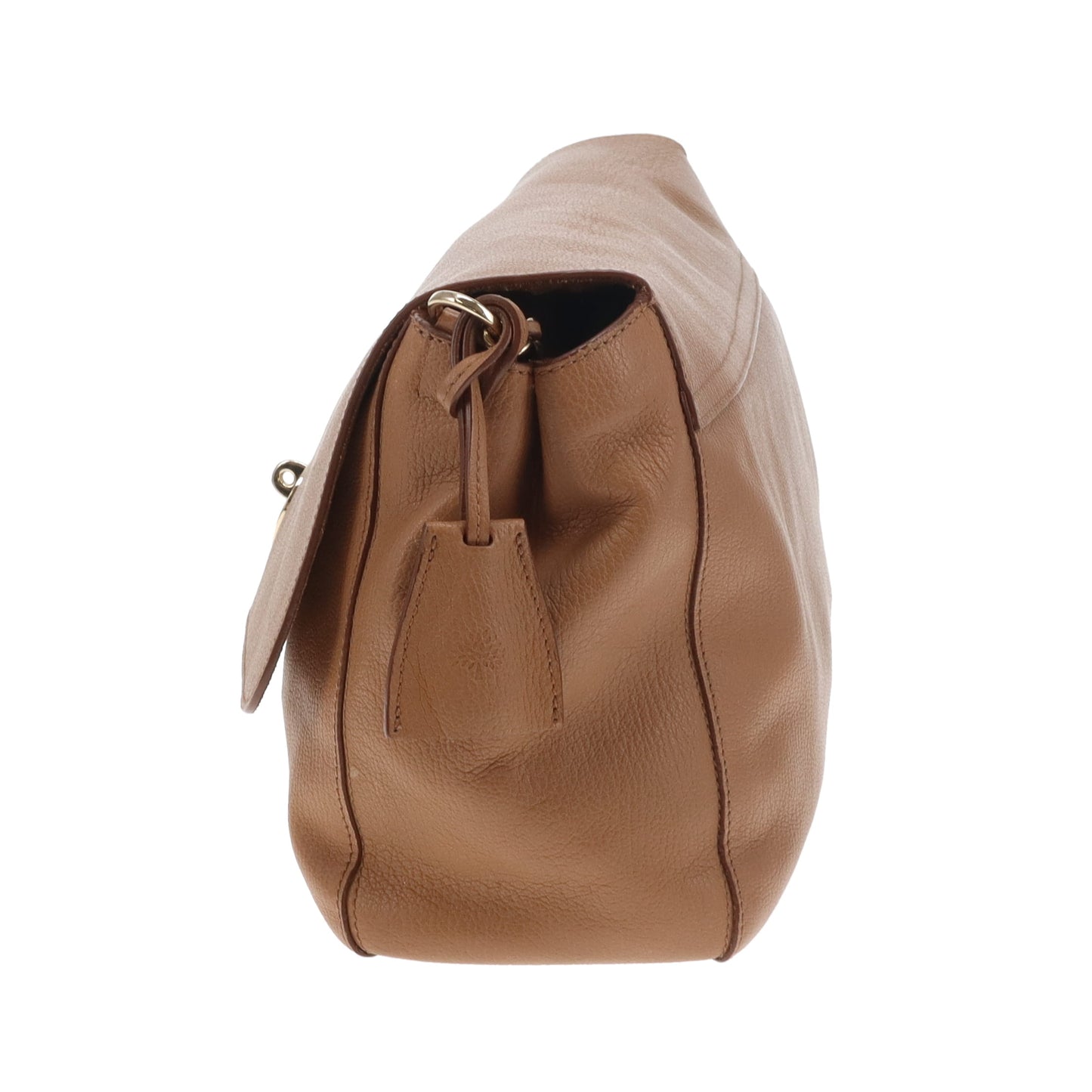 Mulberry Lily Large Deer Brown Grainy Print Leather GHW