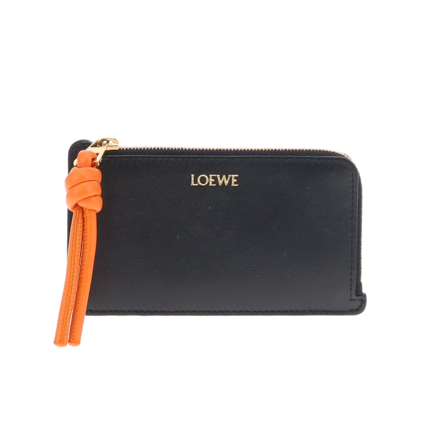 Loewe Knot Cardholder Black/Orange