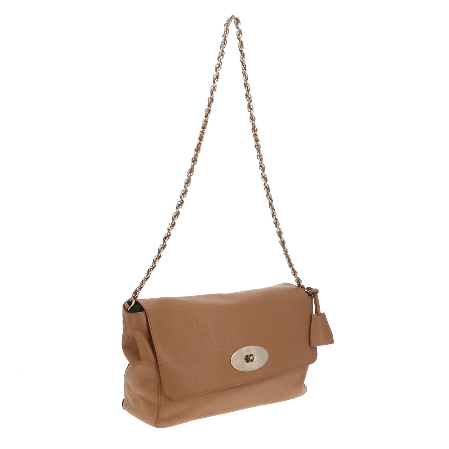 Mulberry Lily Large Deer Brown Grainy Print Leather GHW