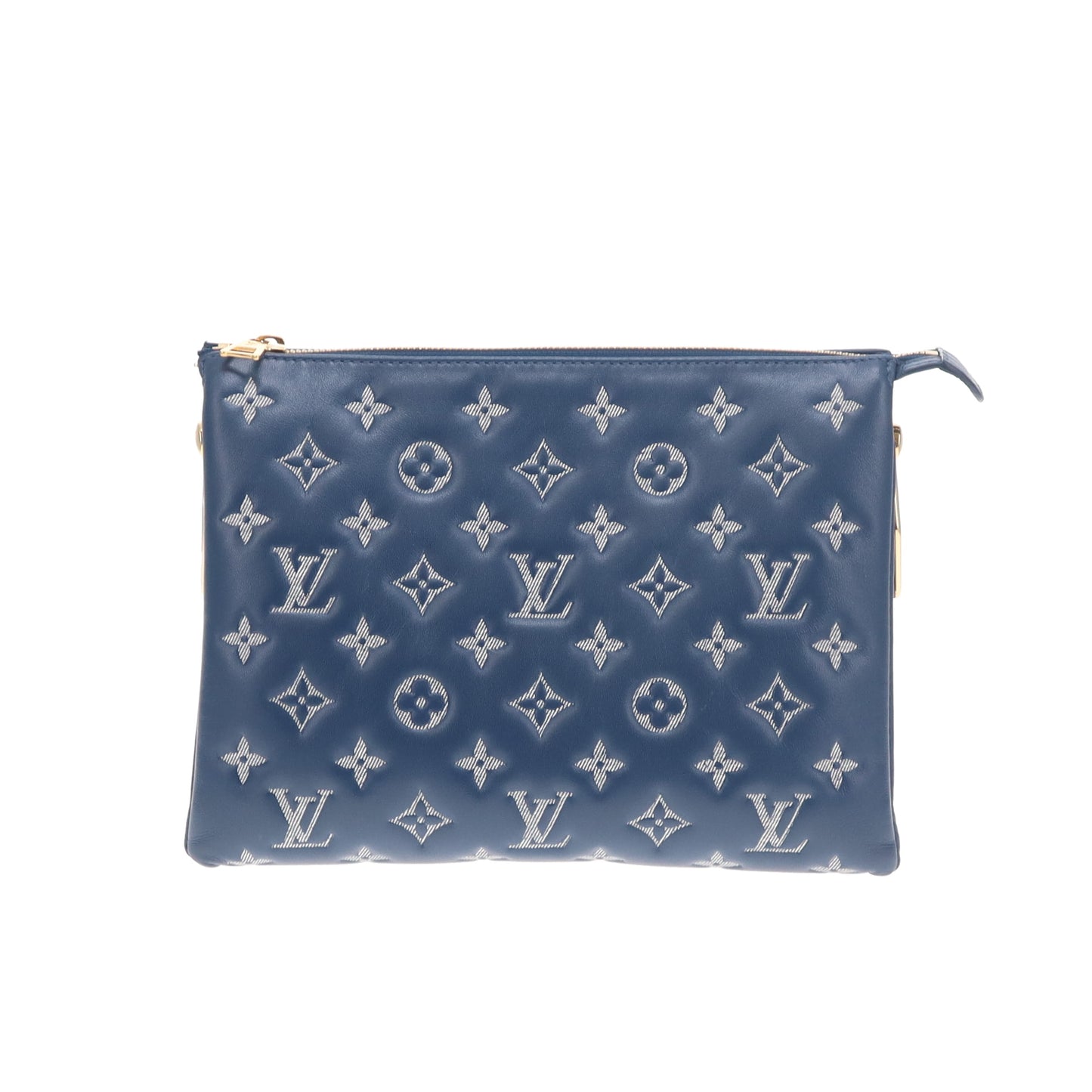 Louis Vuitton Coussin PM Denim Blue Leather with Denim Strap (NFID)