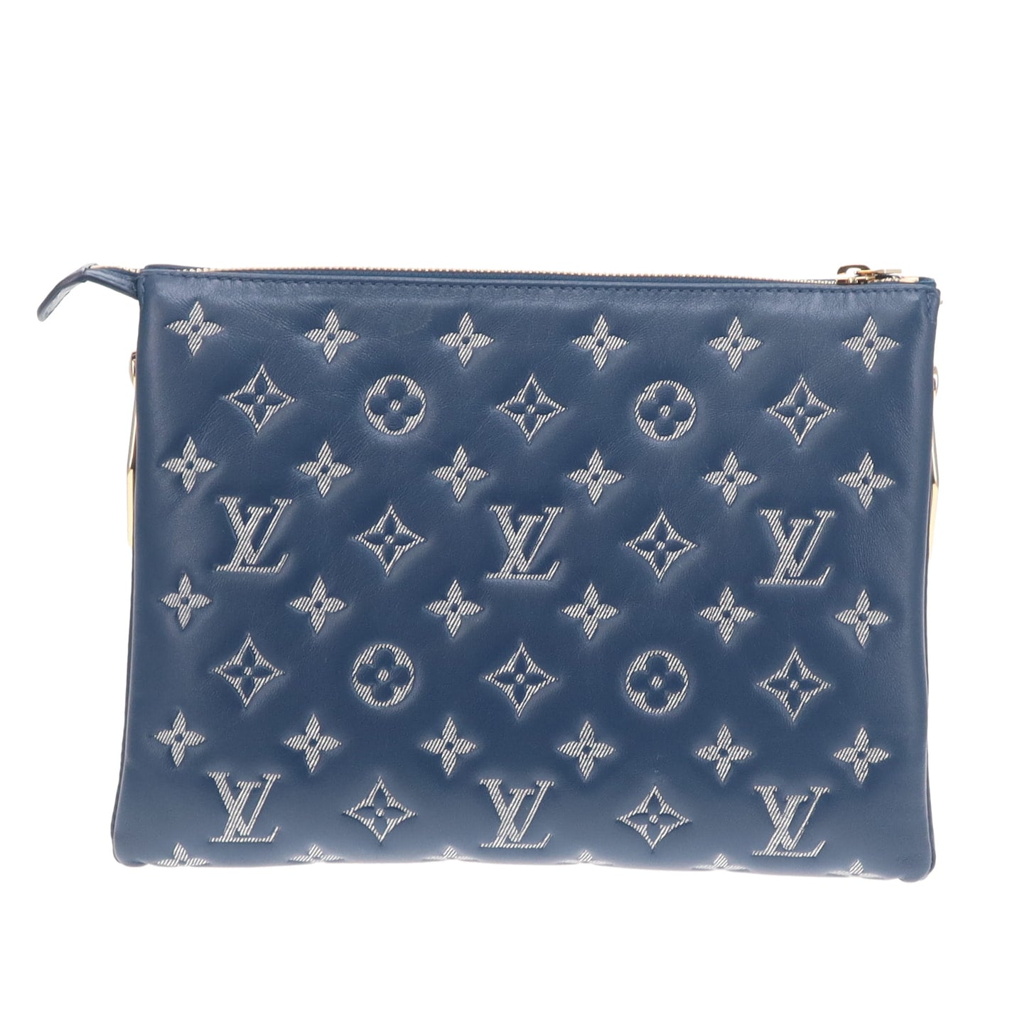 Louis Vuitton Coussin PM Denim Blue Leather with Denim Strap (NFID)