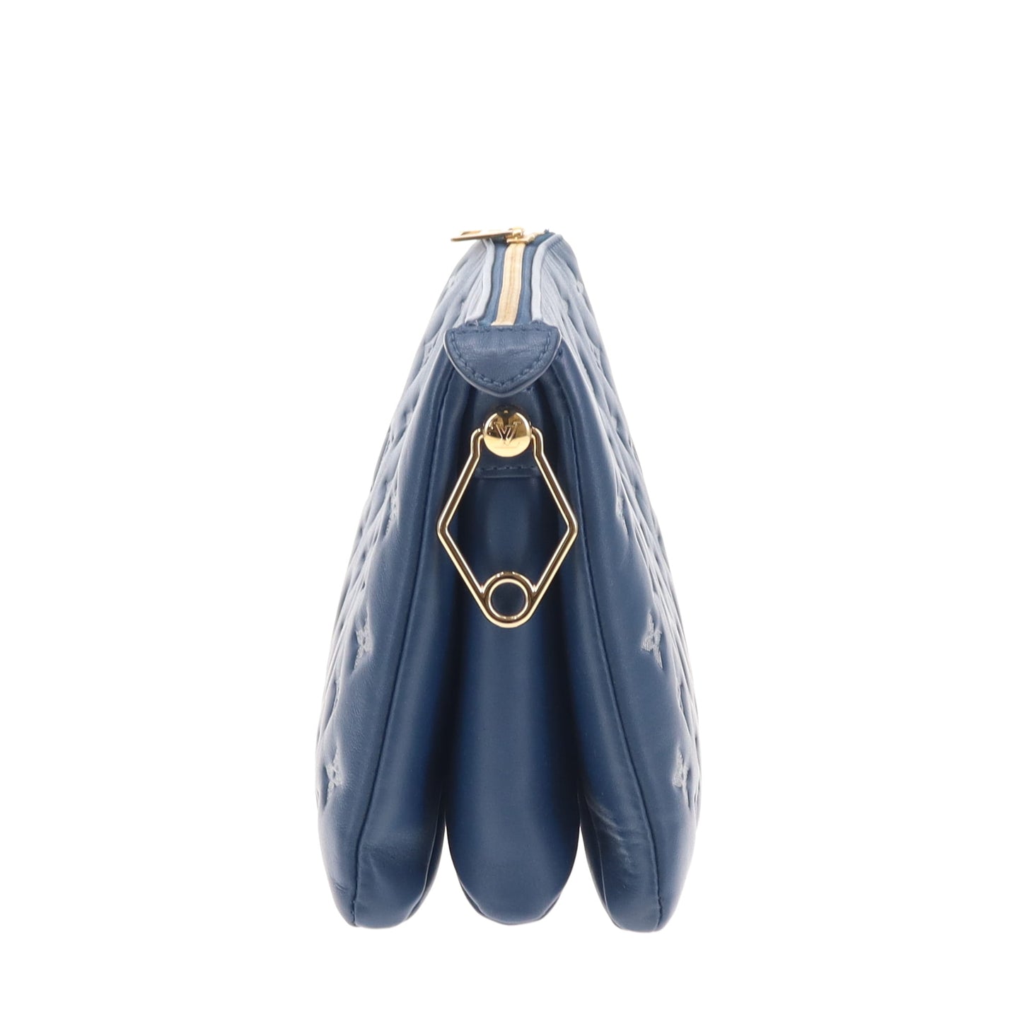 Louis Vuitton Coussin PM Denim Blue Leather with Denim Strap (NFID)
