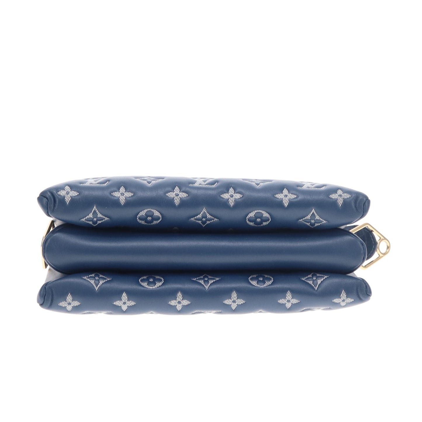 Louis Vuitton Coussin PM Denim Blue Leather with Denim Strap (NFID)