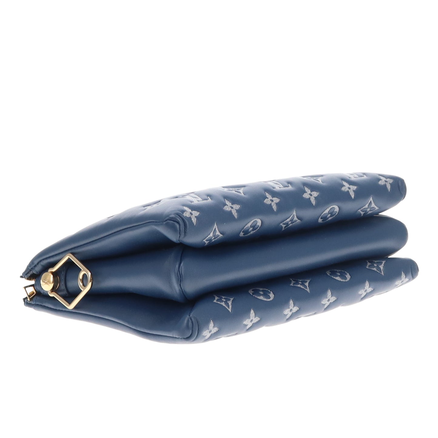 Louis Vuitton Coussin PM Denim Blue Leather with Denim Strap (NFID)