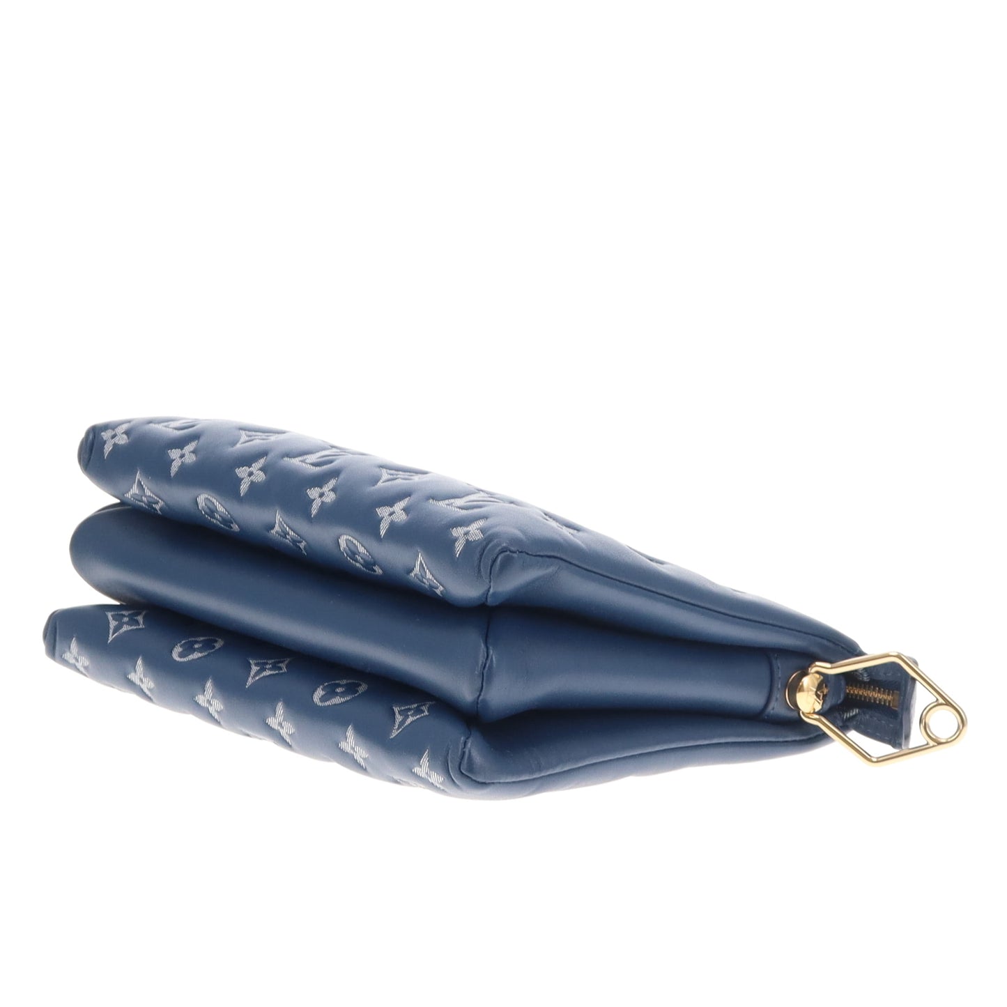 Louis Vuitton Coussin PM Denim Blue Leather with Denim Strap (NFID)