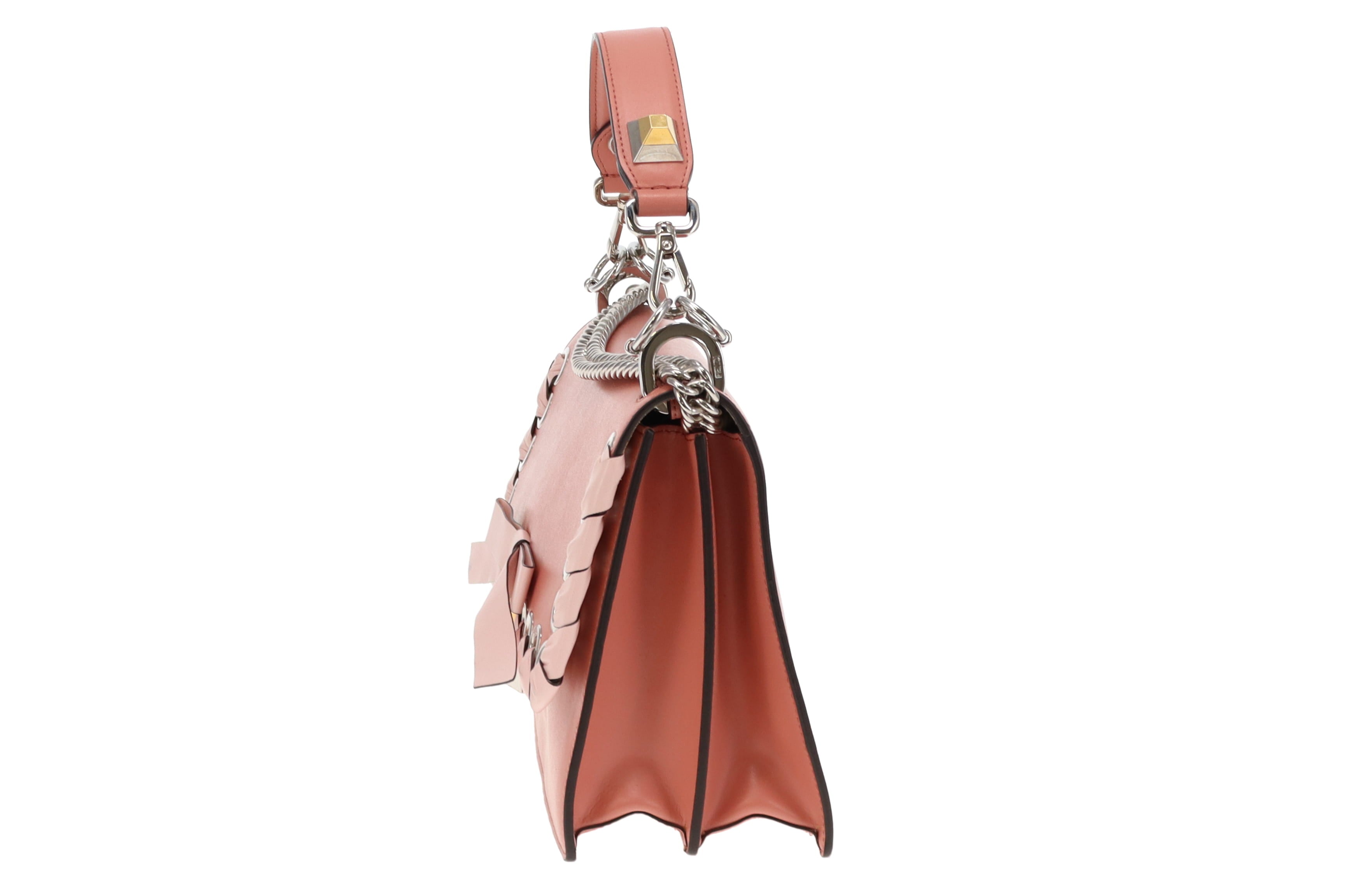 Fendi Large Nappa Leather Kan I Bow Bag Soft Pink Designer Exchange Ltd