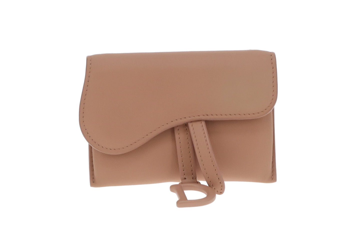Dior Saddle Chain Wallet Mini  Nude Ultramatte 2020