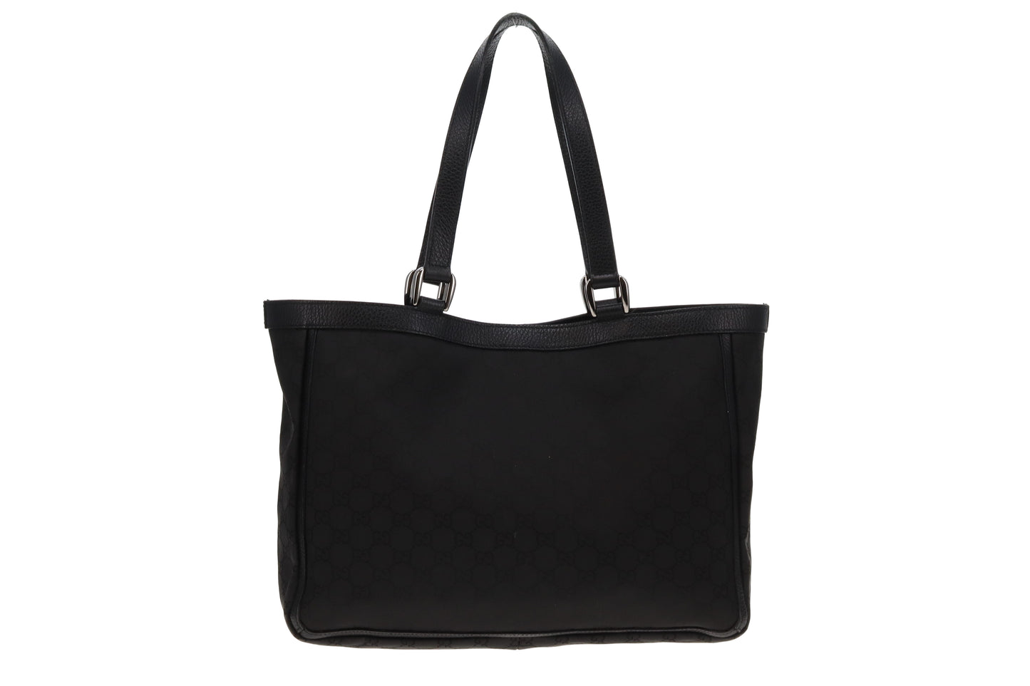 Gucci Abbey Pockets Tote Bag Black GG Canvas