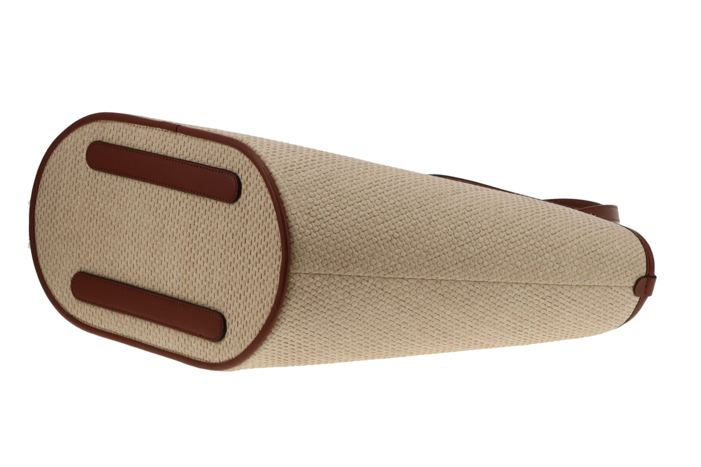 Mulberry Basket Tote Raffia and Oak Leather