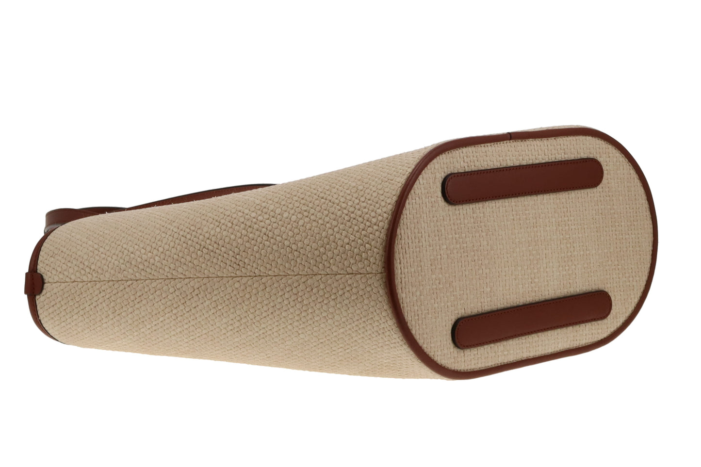 Mulberry Basket Tote Raffia and Oak Leather