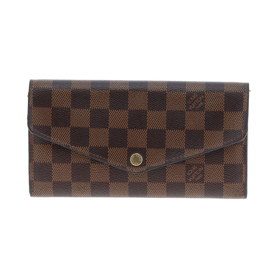 Louis Vuitton Sarah Wallet Damier Ebene Rose Ballerine