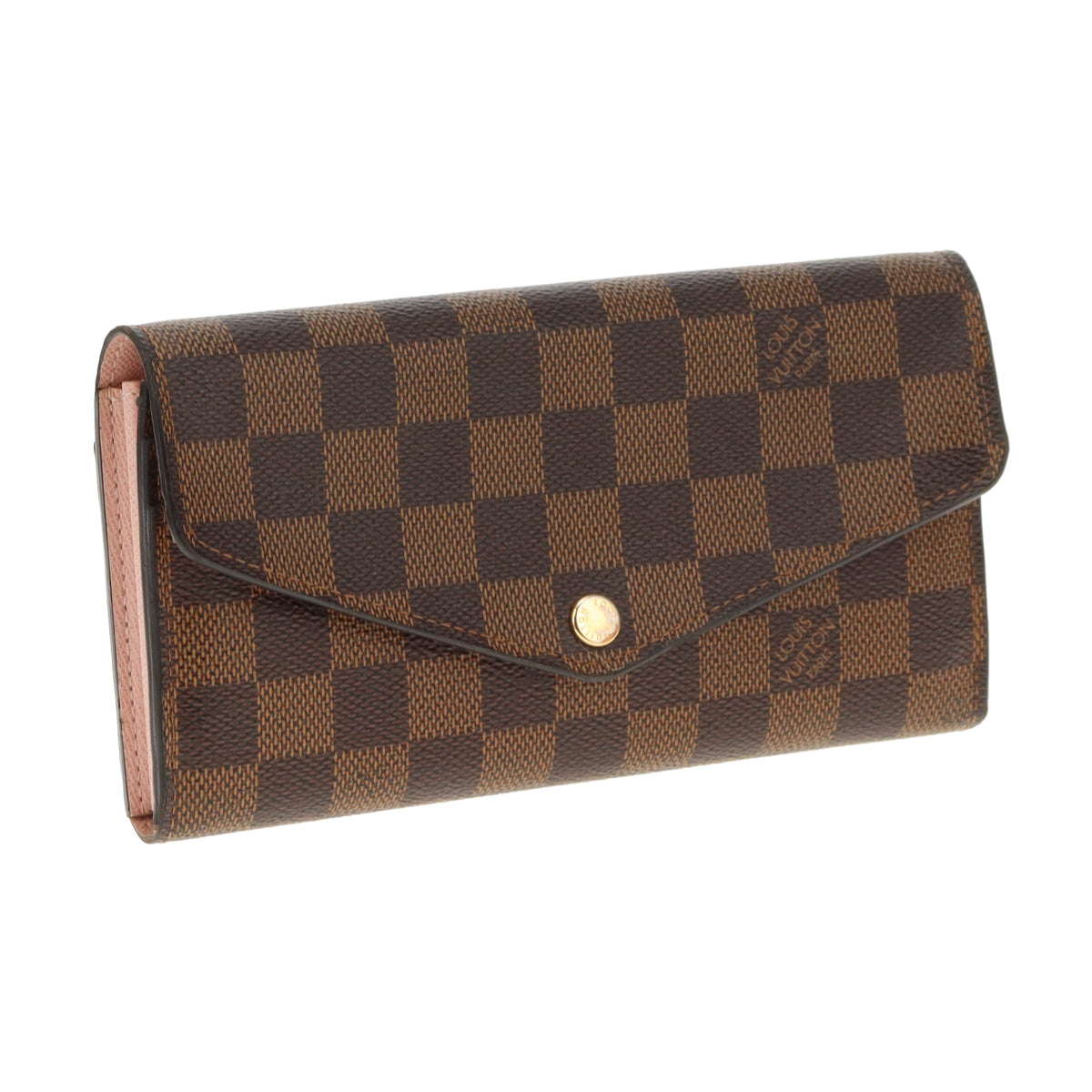 Louis Vuitton Sarah Wallet Damier Ebene Rose Ballerine