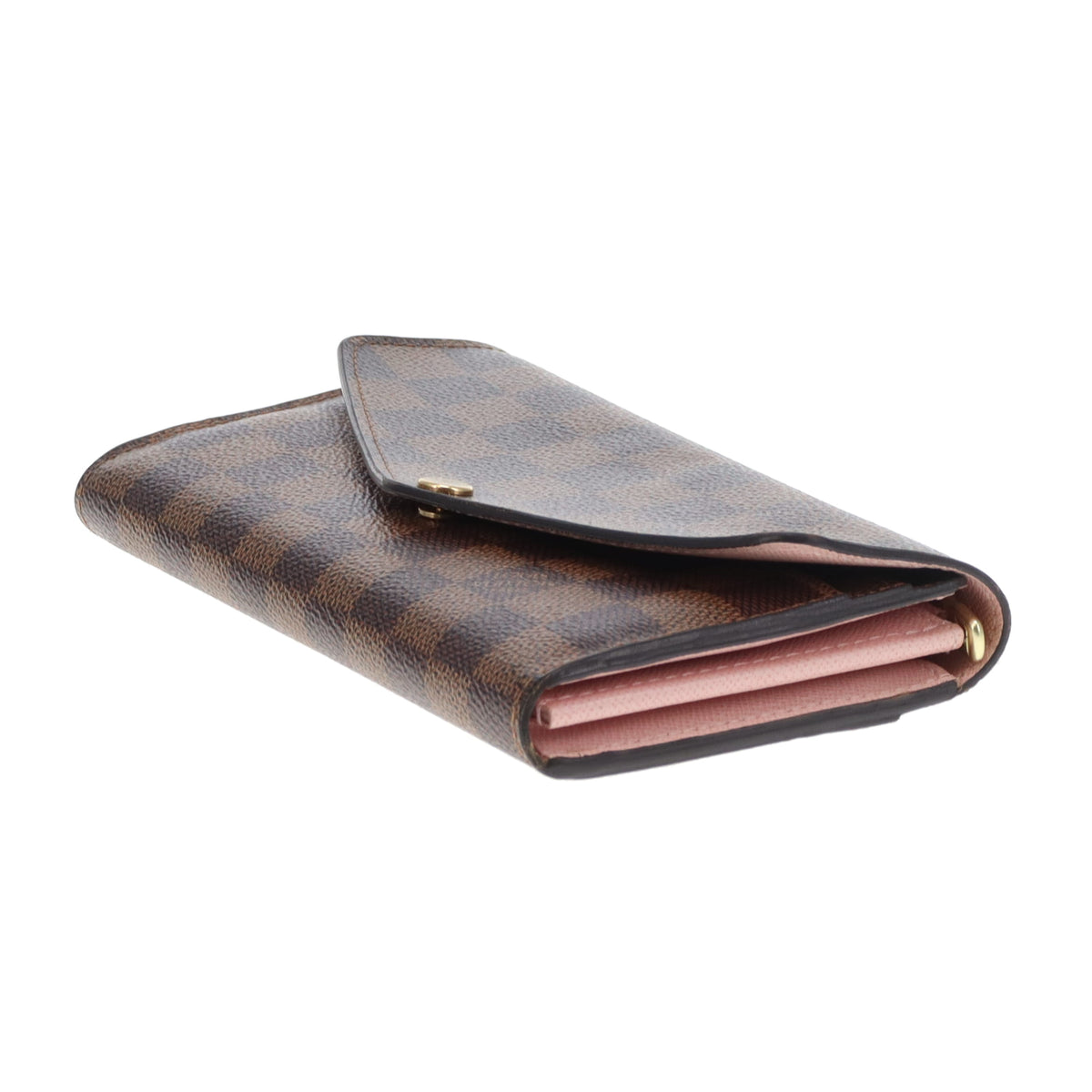 Louis Vuitton Sarah Wallet Damier Ebene Rose Ballerine
