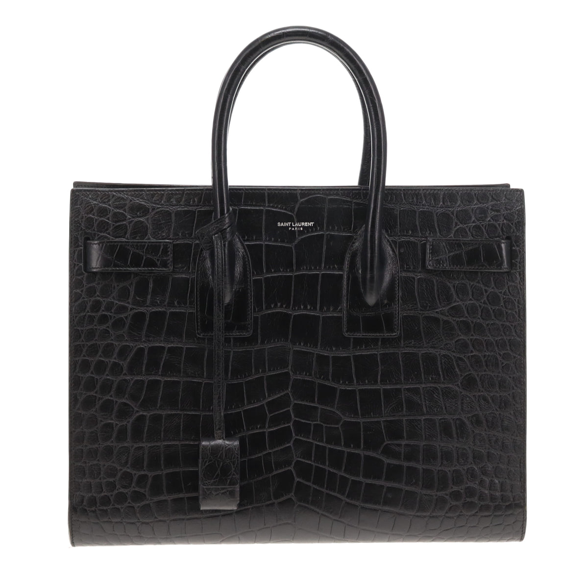 Saint Laurent Sac Du Jour Black Croc Embossed