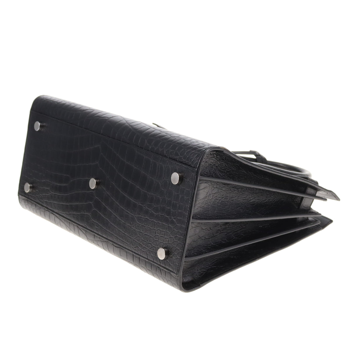 Saint Laurent Sac Du Jour Black Croc Embossed