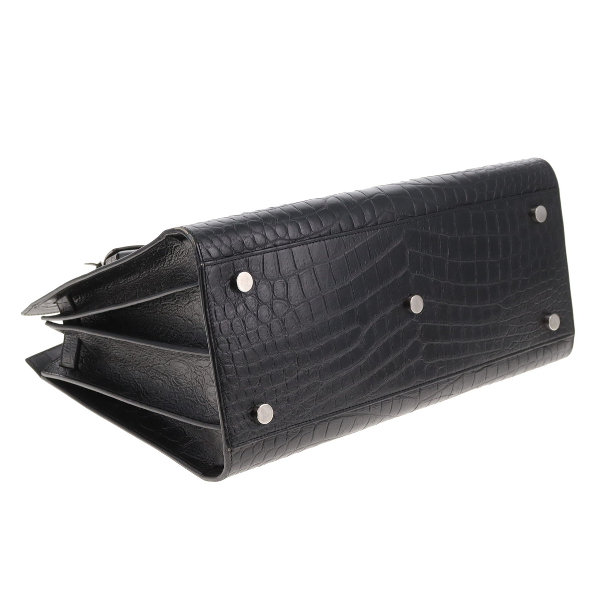 Saint Laurent Sac Du Jour Black Croc Embossed