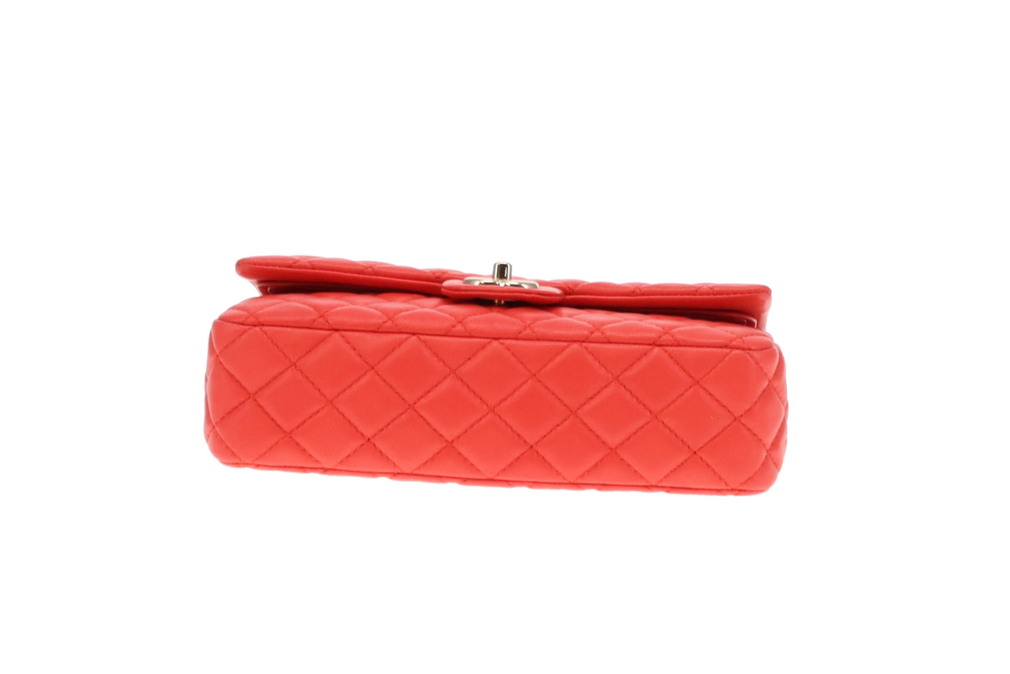 Chanel Coral Red Lambskin Medium Classic Double Flap Bag 2008/09