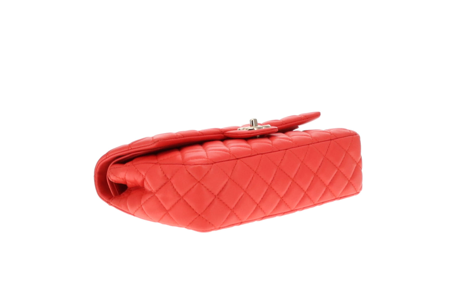 Chanel Coral Red Lambskin Medium Classic Double Flap Bag 2008/09