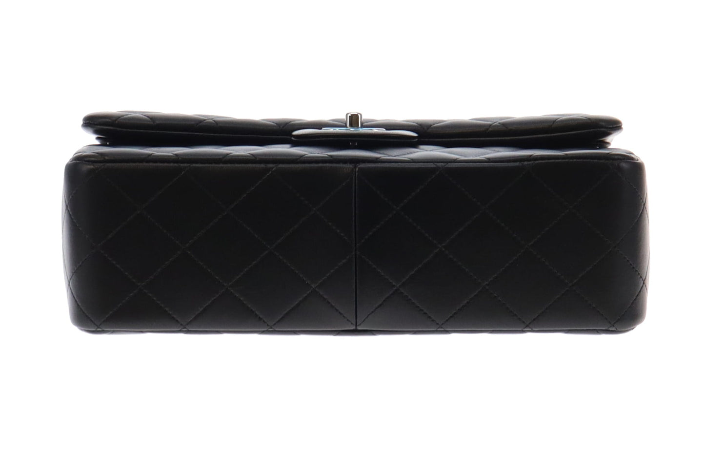 Chanel Black Lambskin Classic Jumbo Double Flap 2016