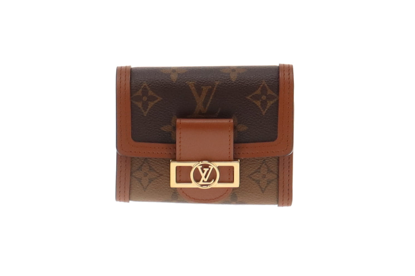 Louis Vuitton Reverse Monogram Compact Dauphine Wallet (NFID Chip)