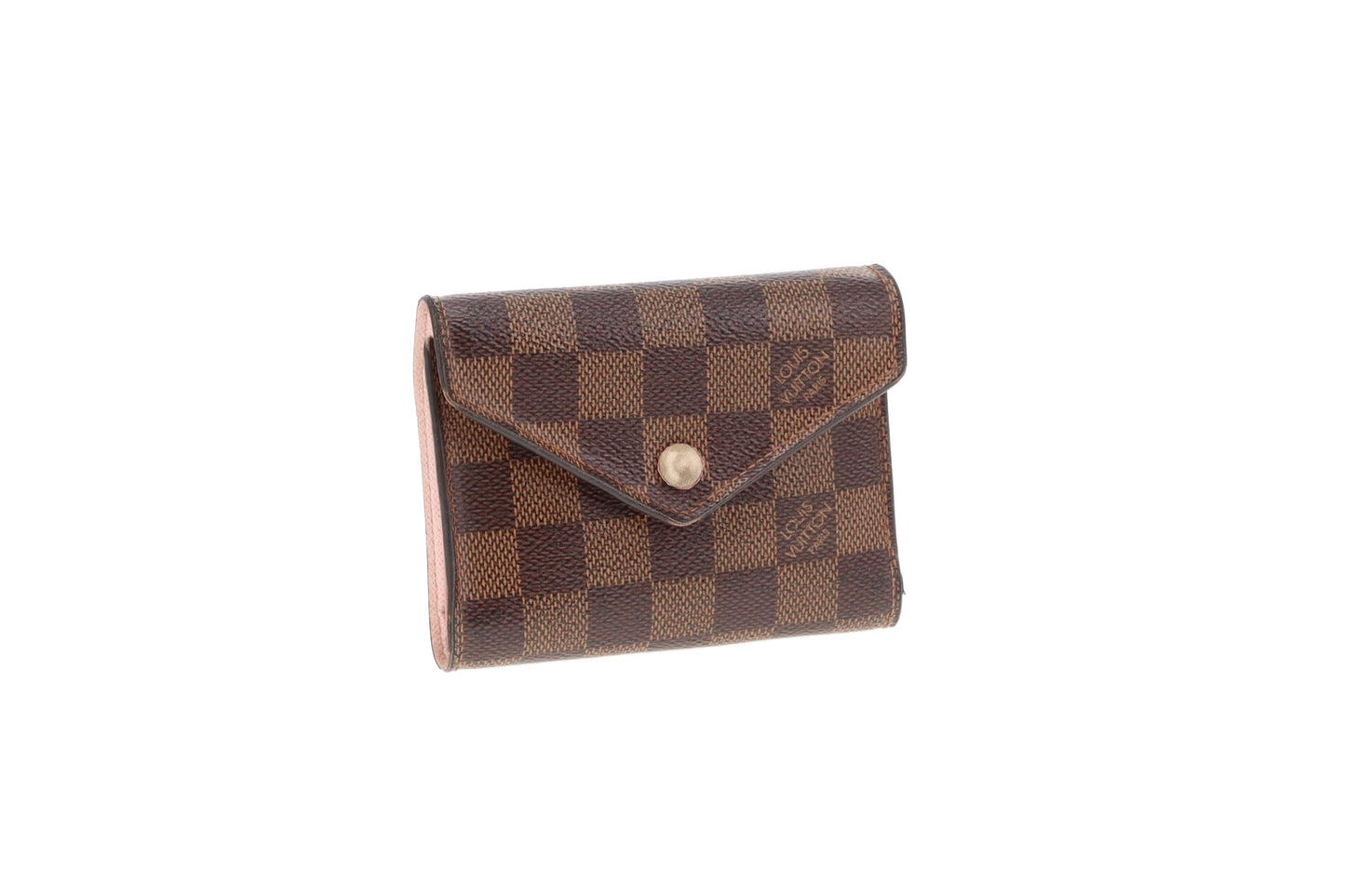 Louis Vuitton Victorine Wallet Damier Ebene & Rose Ballerine NZ4109