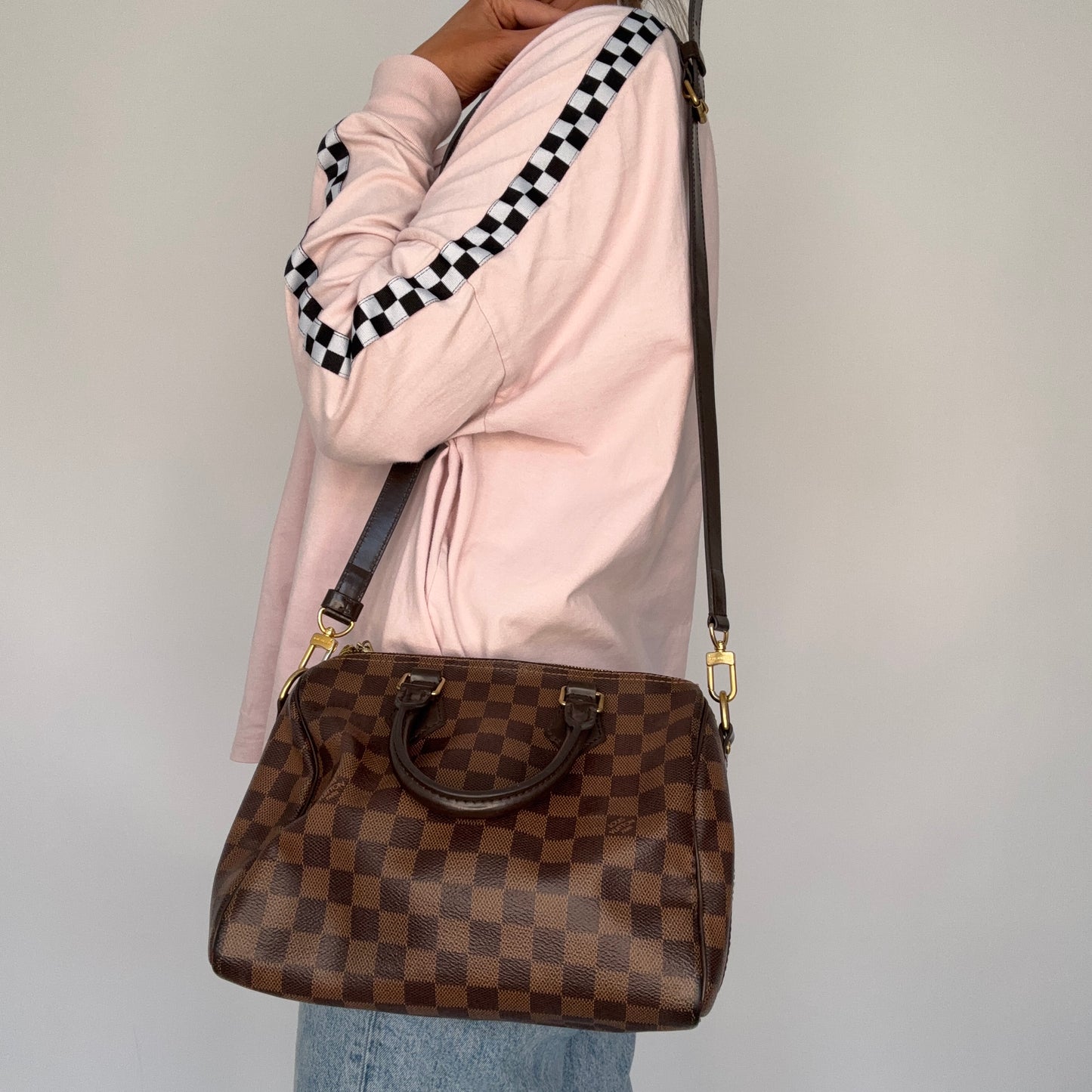 Louis Vuitton Speedy 25 Bandouliere Damier Ebene AA0250 - 2020
