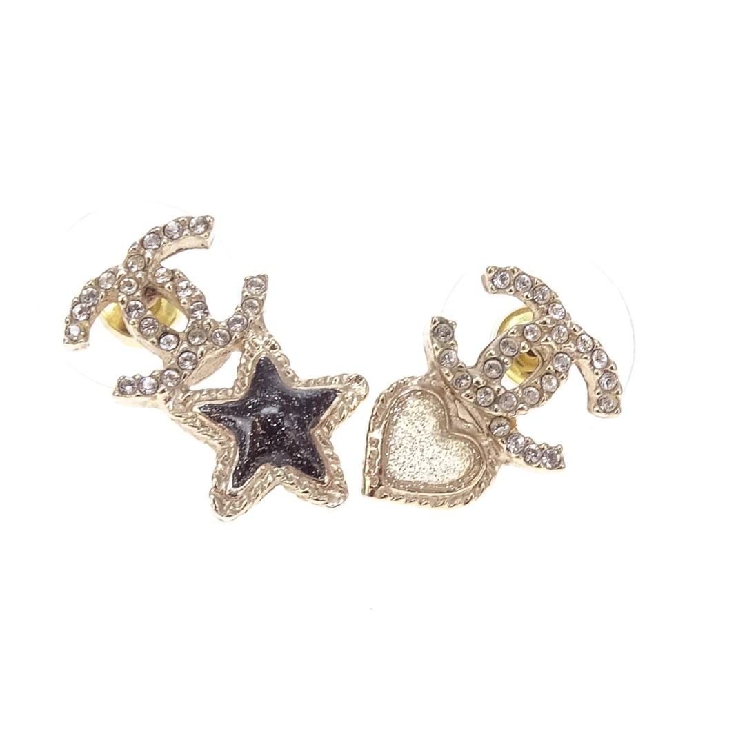 Chanel CC Heart Star Earrings 2020