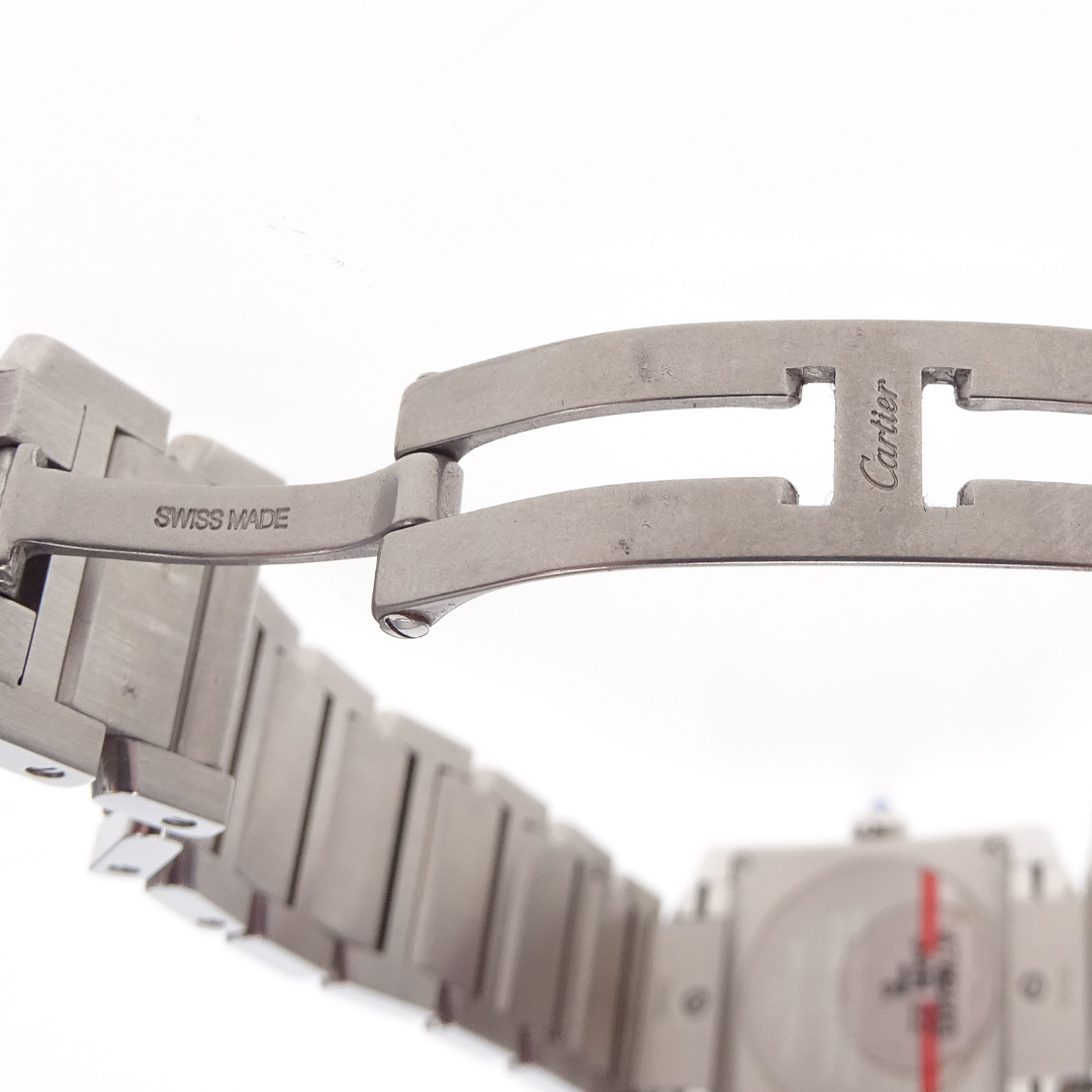 Cartier Tank Watch Medium Model Stainless Steel and Diamond (quartz movement)