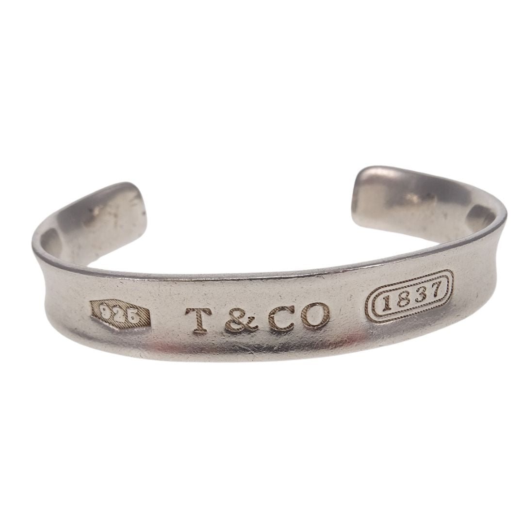 Tiffany & Co 1837 Cuff Bracelet In Sterling Silver Vintage