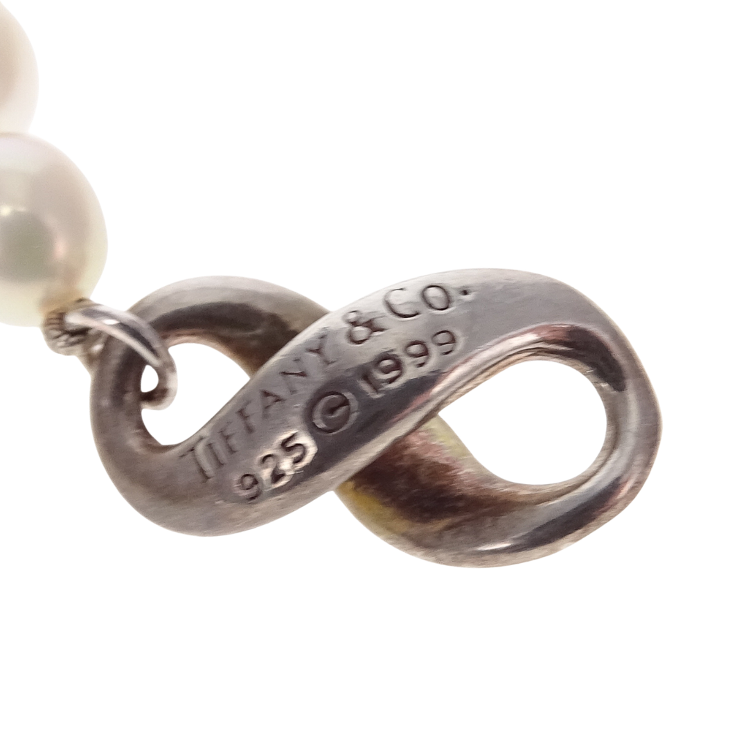 Tiffany & Co Infinity Link Bracelet Pearl and Sterling Silver