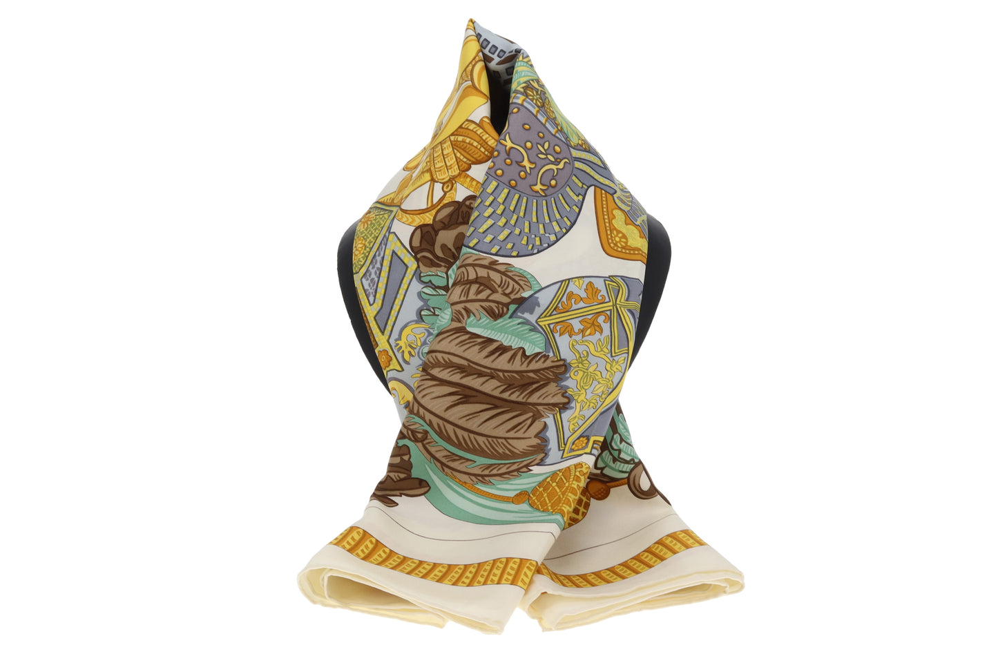 Hermes Armets en Panache Scarf 90x90 100% Silk