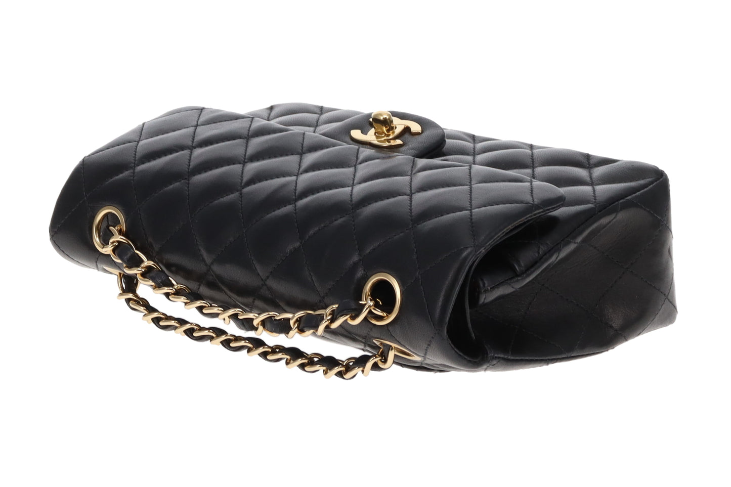 Chanel Classic Double Flap Small Black Lambskin GHW Vintage 2004/05