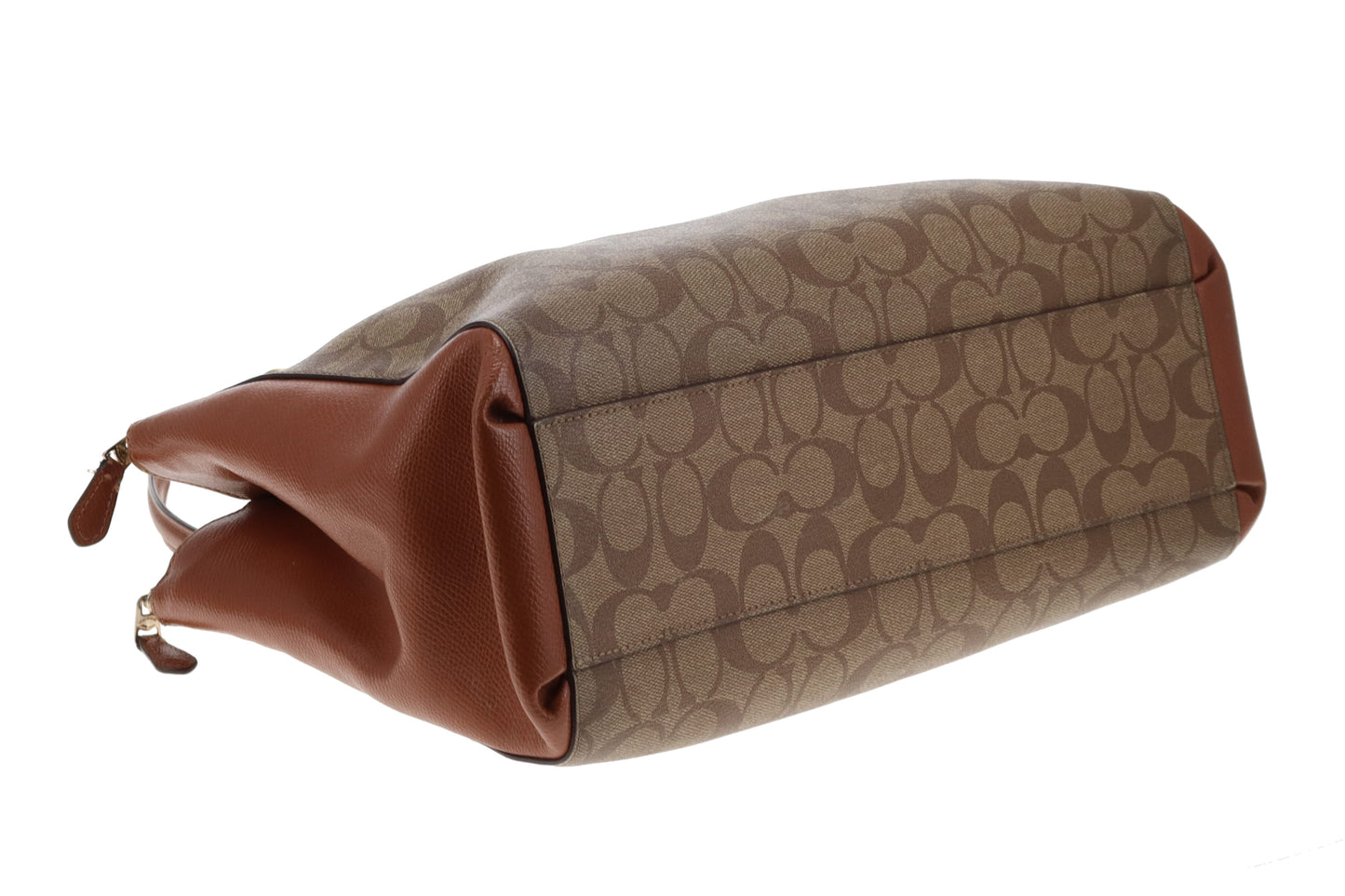 Coach Christie Carryall Signature Canavs and Tan Leather (missing long strap)