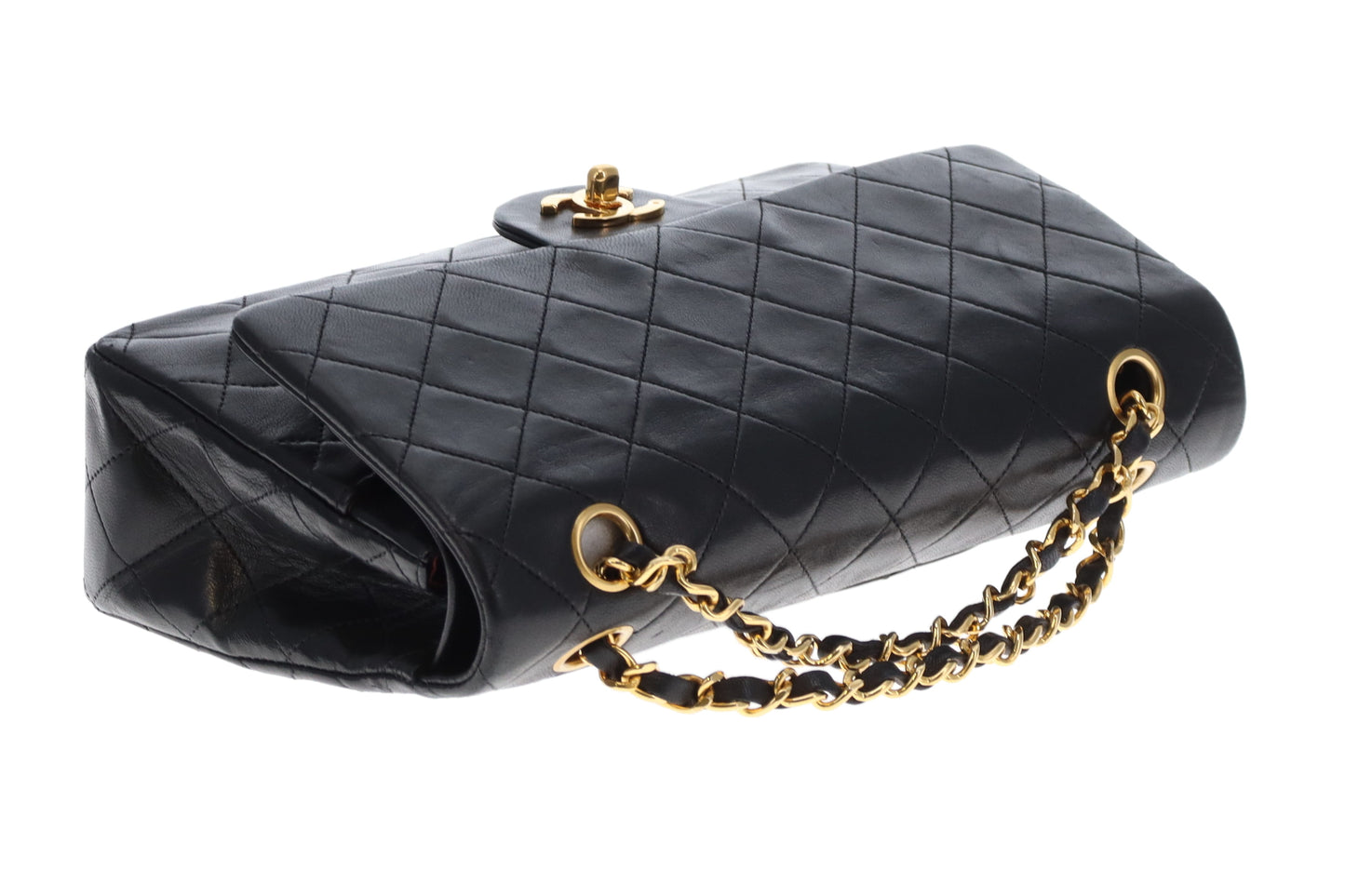 Chanel Classic Double Flap Med Black Lambskin GHW 1989/91