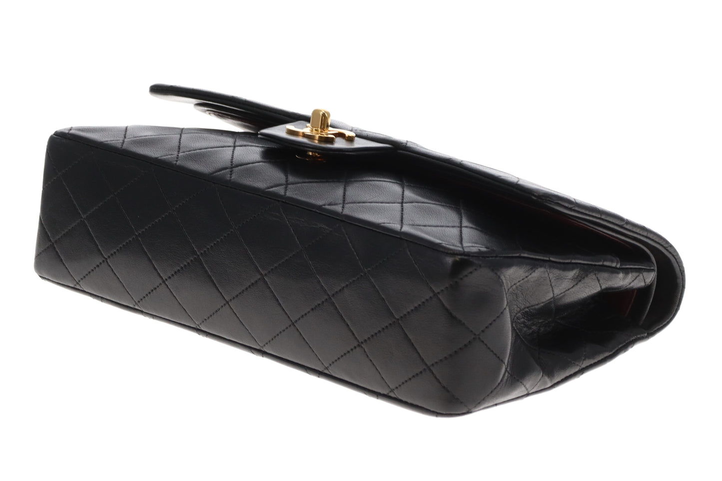 Chanel Classic Double Flap Med Black Lambskin GHW 1989/91