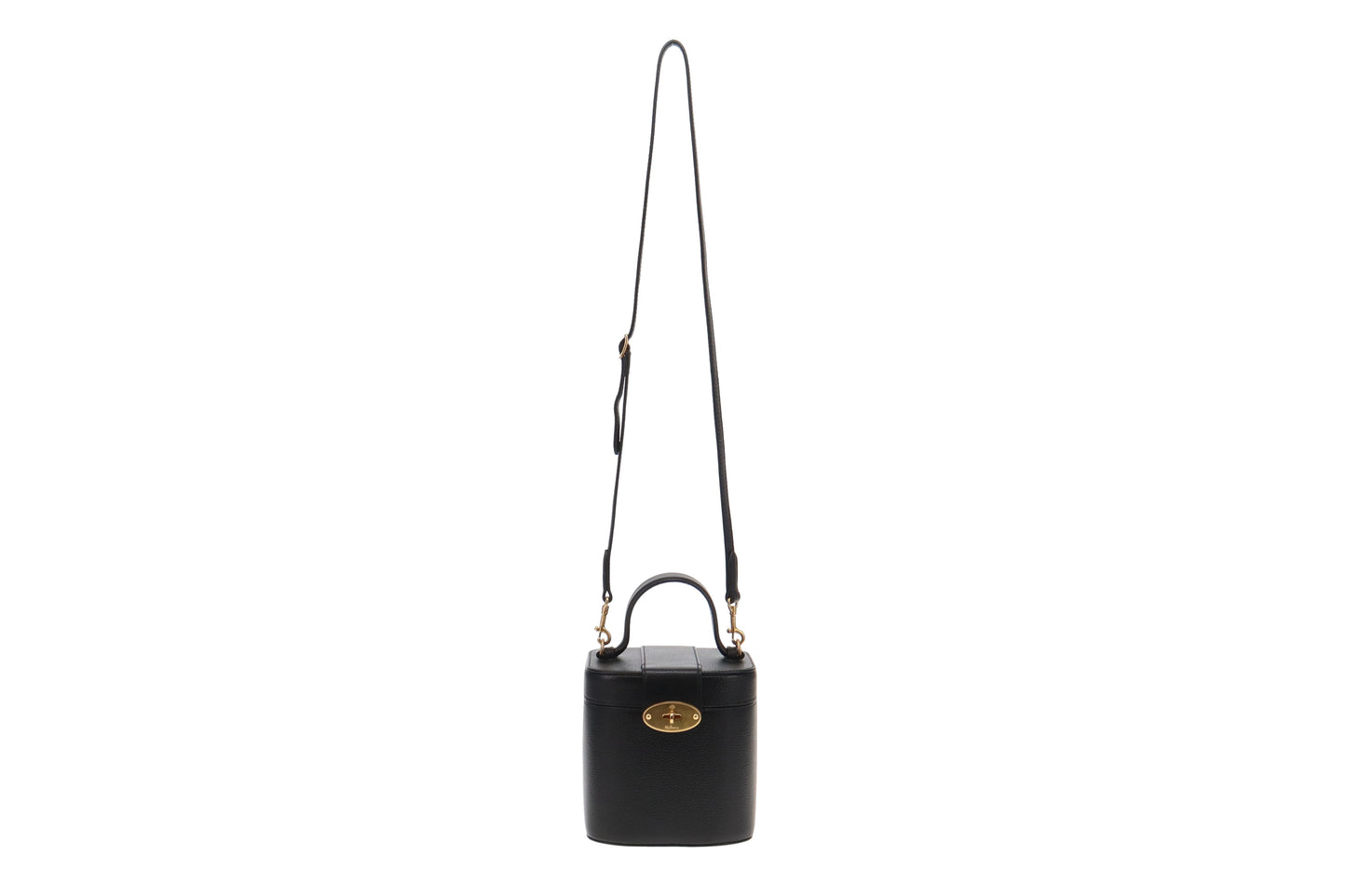 Mulberry Black Leather vanity Case on Strap