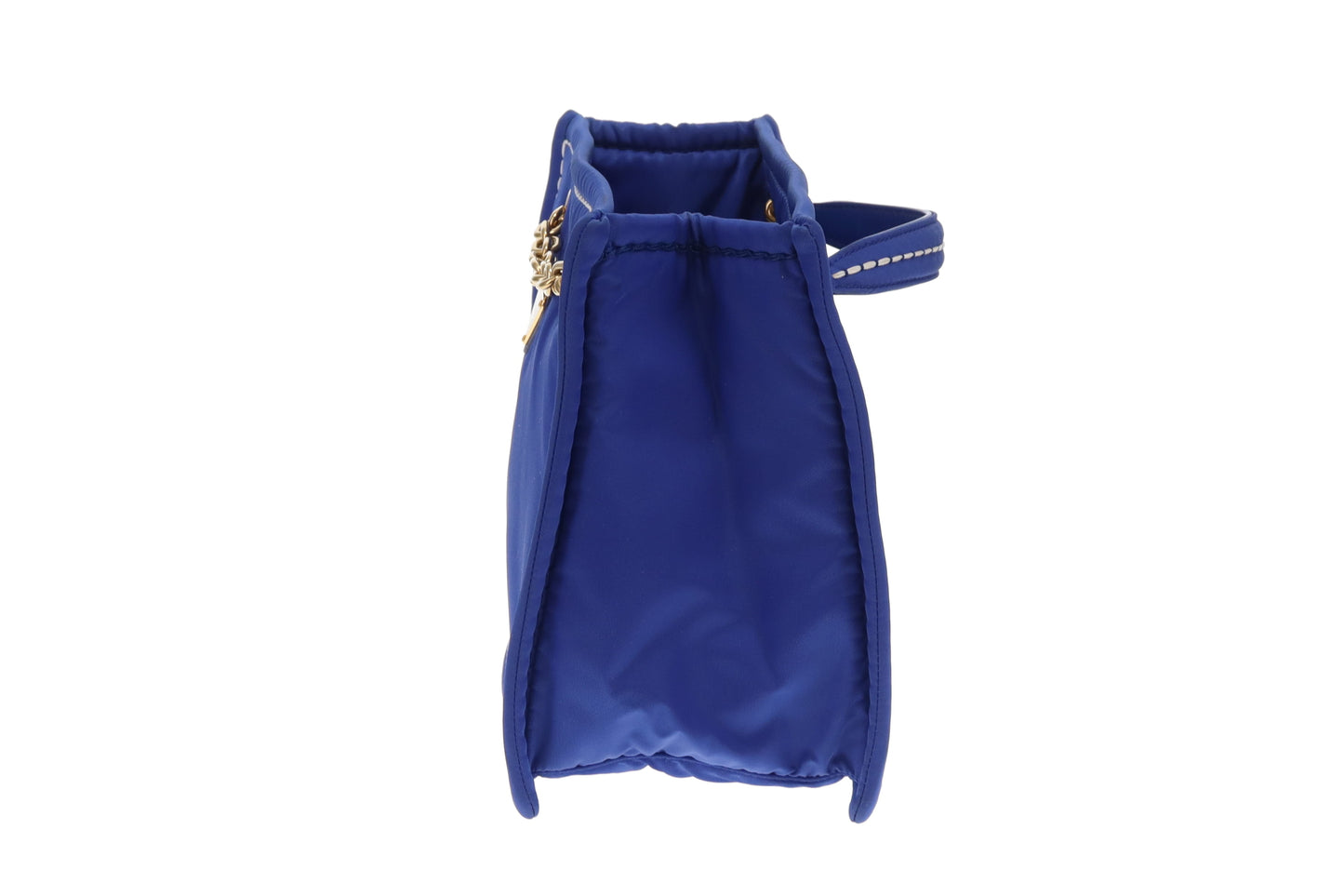 Prada Tote Indaco Nylon Contrast Stitch