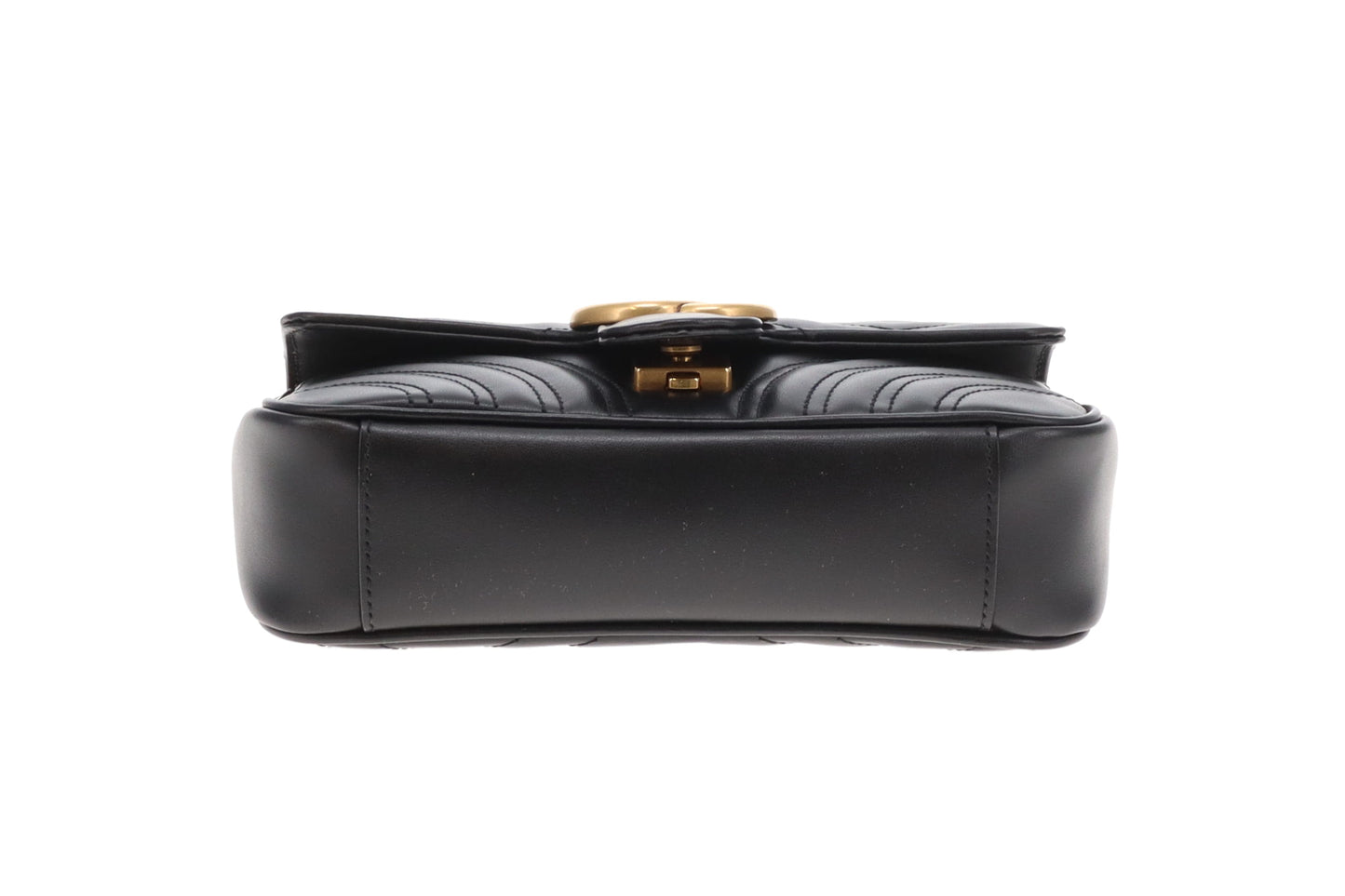 Gucci GG Marmont Mini Flap Bag – Black Leather with Gold Hardware