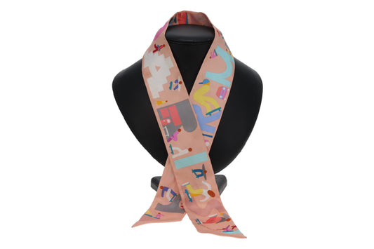 Hermes Figures Libres Twilly 100% Silk