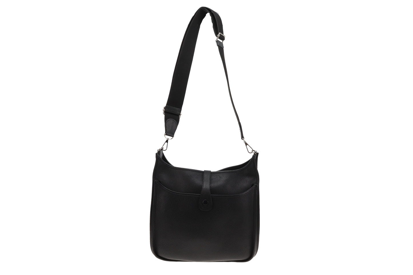 Hermes Evelyne III GM Black Clemence Leather With Palladium Hardware 2017