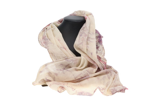 Louis Vuitton Rare Cotton Long Scarf Floral