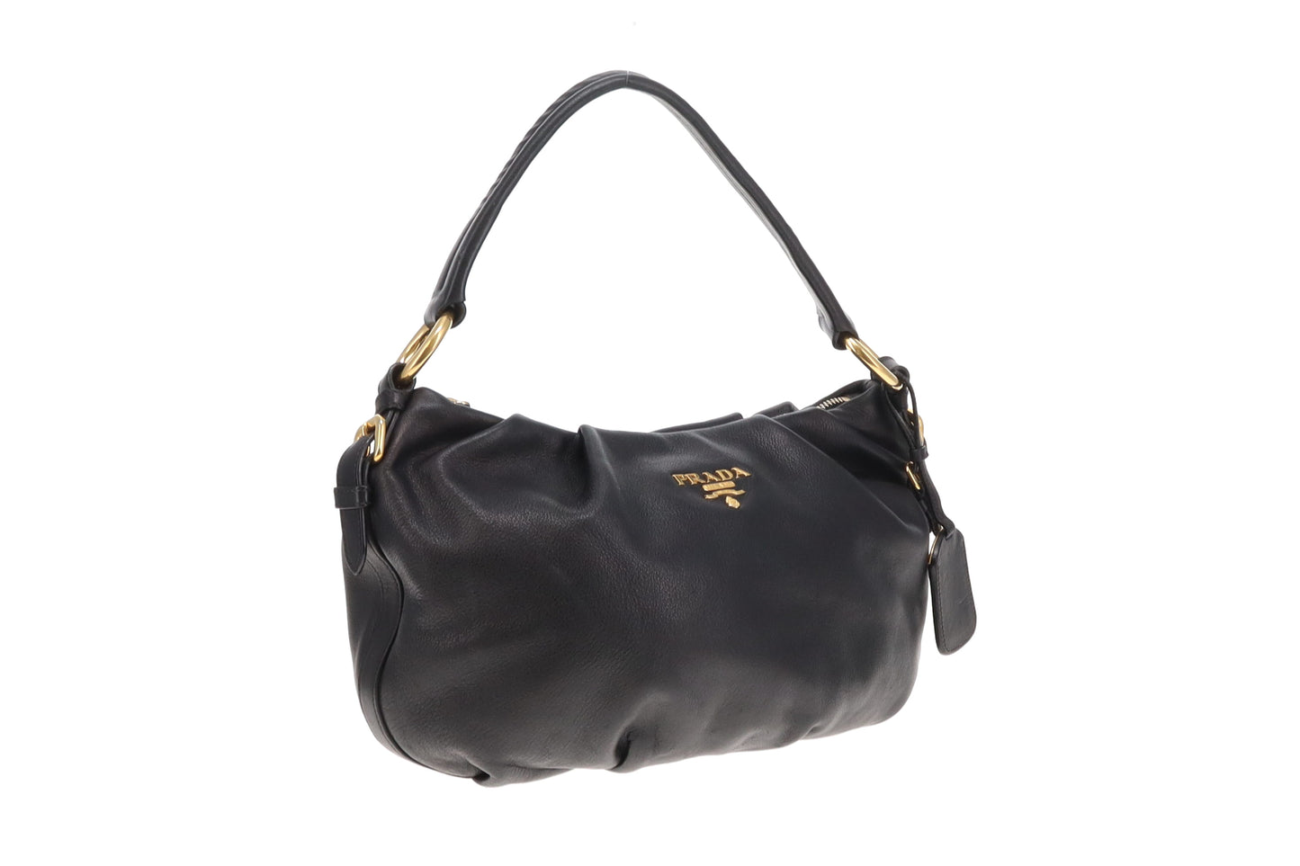 Prada Black Leather Vintage Shoulder Bag (2)