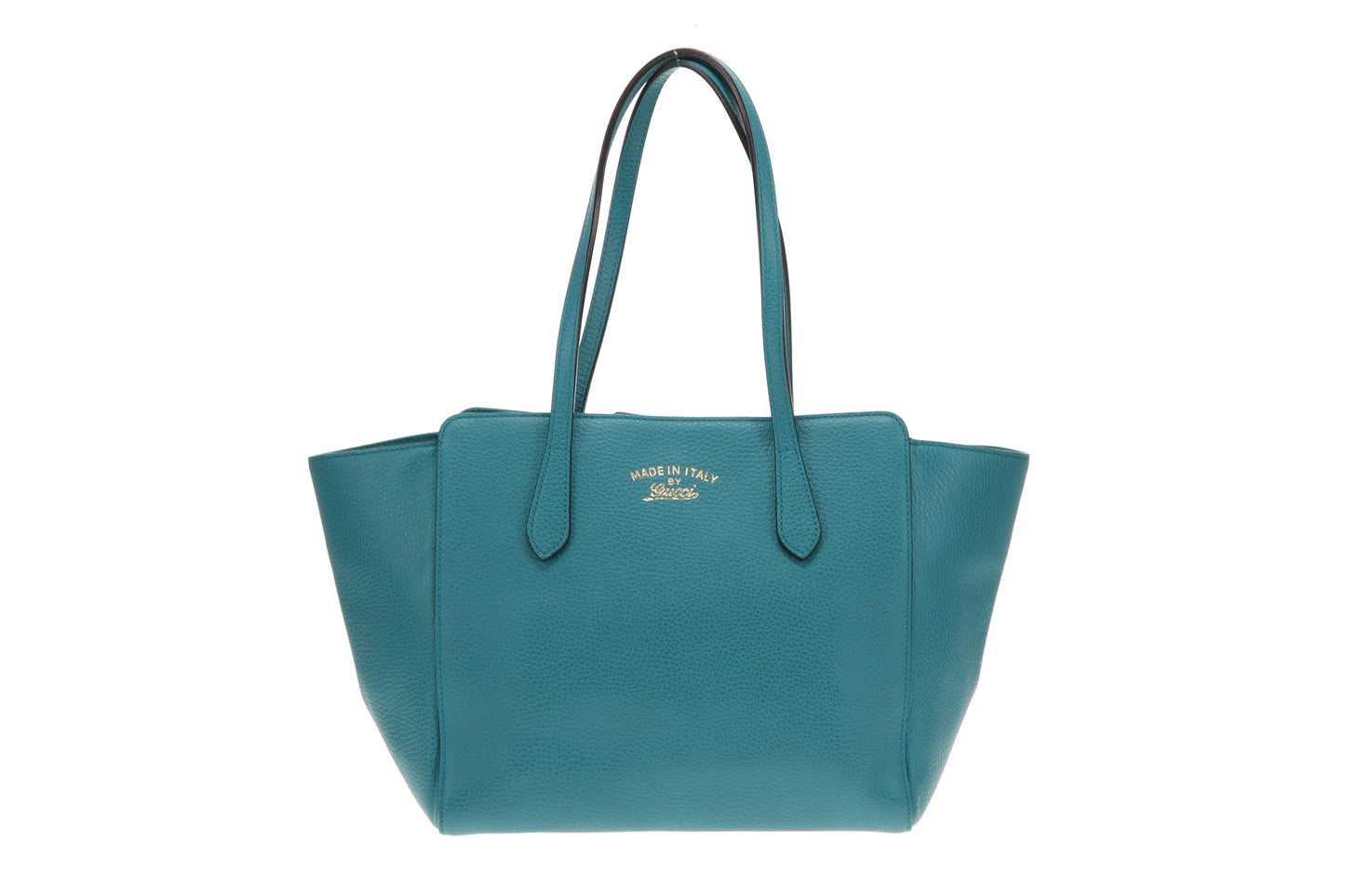 Gucci Teal Leather Swing Tote